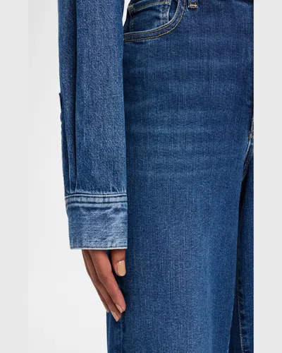 Frame Le Slim Palazzo Jeans In Blue