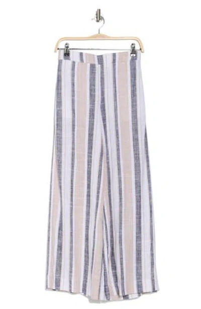 By Design Valencia Stripe Pants In Linen Stripe