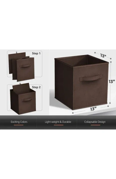 Sorbus Large Collapsible Storage Cube In Chocolate