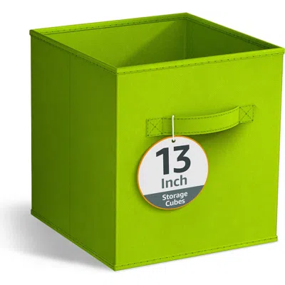Sorbus Large Collapsible Storage Cube In Green