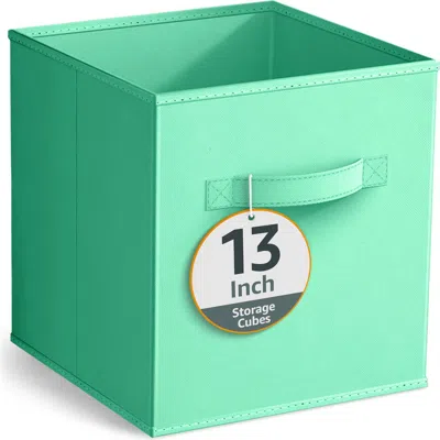 Sorbus Large Collapsible Storage Cube In Teal