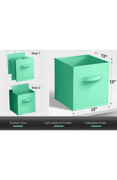 Sorbus Large Collapsible Storage Cube In Teal