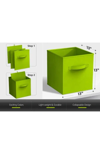 Sorbus Large Collapsible Storage Cube In Green