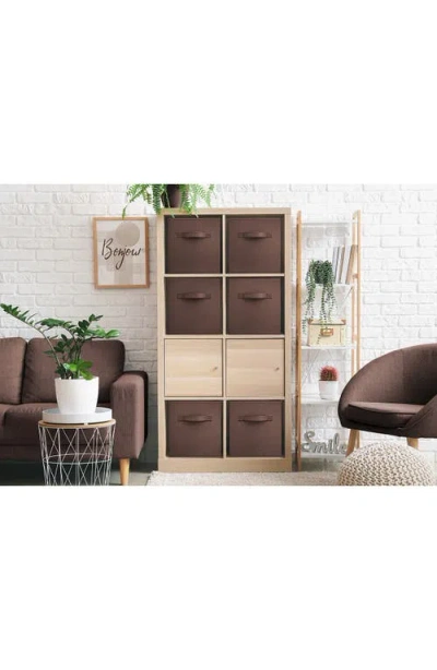 Sorbus Large Collapsible Storage Cube In Chocolate