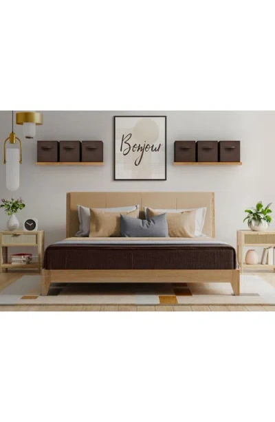 Sorbus Large Collapsible Storage Cube In Chocolate