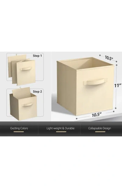 Sorbus Collapsible Storage Cube In Beige