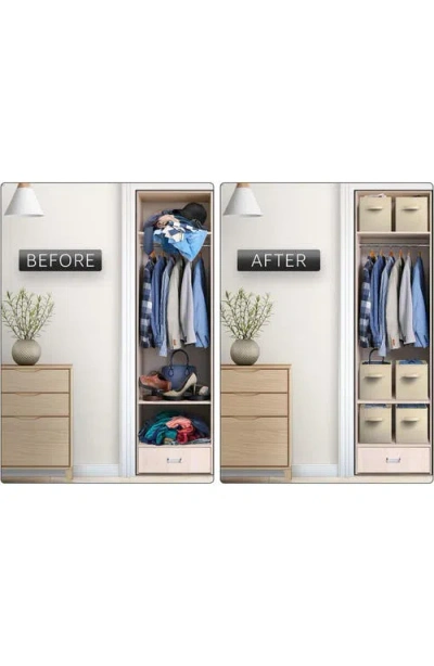 Sorbus Collapsible Storage Cube In Beige