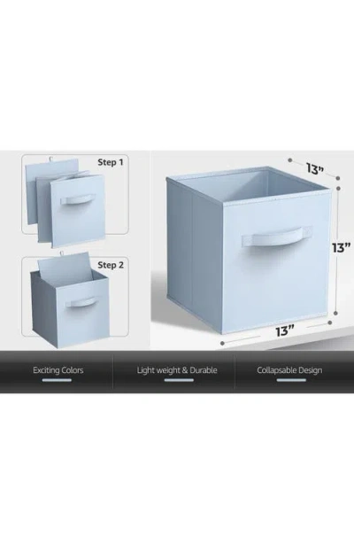 Sorbus Large Collapsible Storage Cube In Pastel Blue