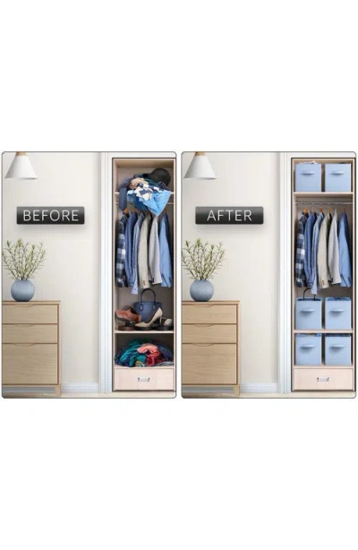 Sorbus Large Collapsible Storage Cube In Pastel Blue
