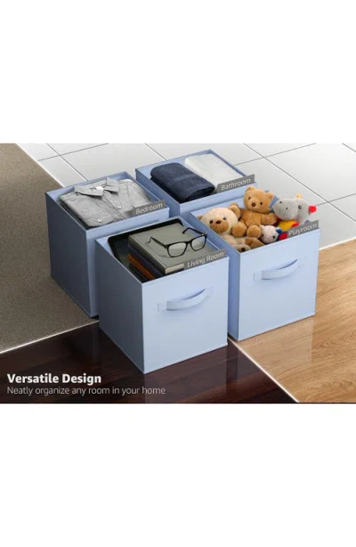 Sorbus Large Collapsible Storage Cube In Pastel Blue