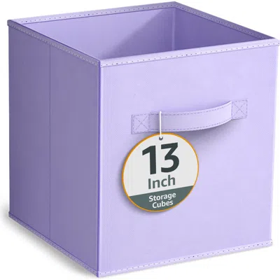 Sorbus Large Collapsible Storage Cube In Pastel Purple