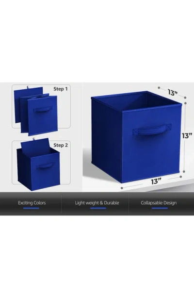 Sorbus 6-pack Collapsible Storage Cube In Blue Multi
