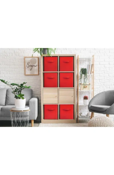 Sorbus Large Collapsible Storage Cube In Red