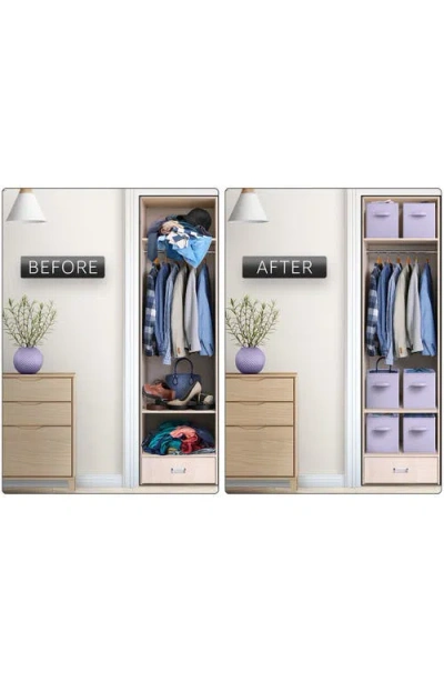 Sorbus Large Collapsible Storage Cube In Pastel Purple