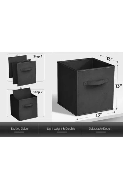Sorbus Large Collapsible Storage Cube In Black