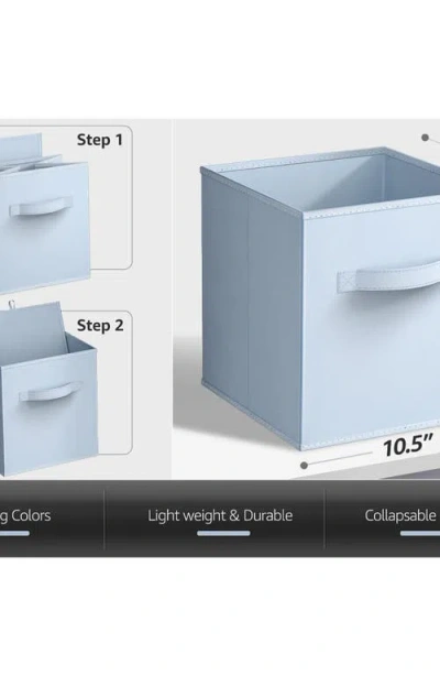 Sorbus Collapsible Storage Cube In Pastel Blue