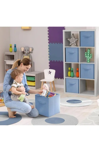 Sorbus Collapsible Storage Cube In Pastel Blue