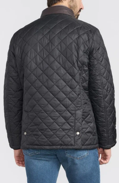 Flynt Diamond Quilted Jacket In Black