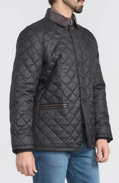 Flynt Diamond Quilted Jacket In Black