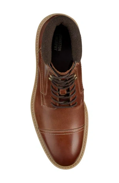 Johnston & Murphy Chadwick Cap Toe Boot In Brown
