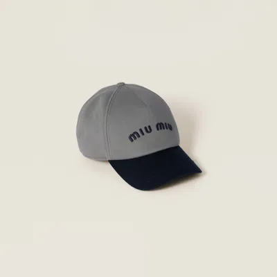 Miu Miu Drill Cap In Marble/blue