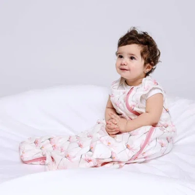 Norani Organic Snugababe Swaddle Sleep Pod With Arm Inserts In Pink Petals