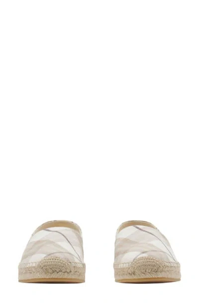 Burberry Women Embroidered Canvas Mews Check Espadrilles In Multi