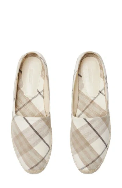 Burberry Women Embroidered Canvas Mews Check Espadrilles In Multi