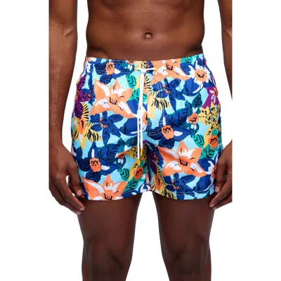 Sundek 7 Floral Boardshorts In Blue Multi