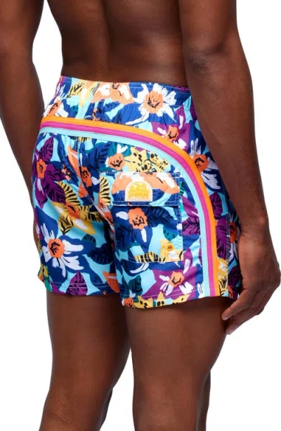 Sundek 7 Floral Boardshorts In Blue Multi