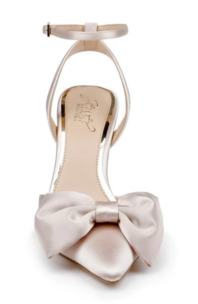 Jewel Badgley Mischka Women's Francine Evening Pumps In Champagne Satin