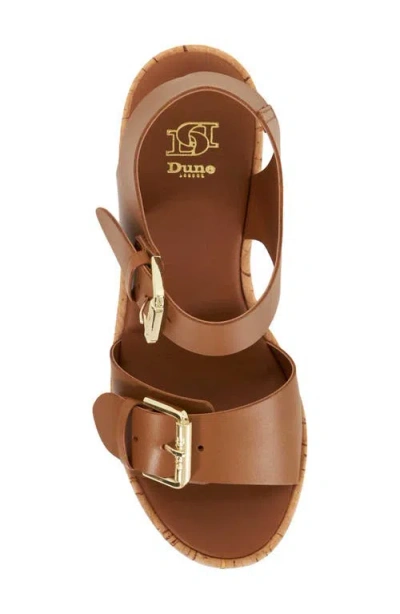 Dune London Kamia Platform Wedge Sandal In Tan