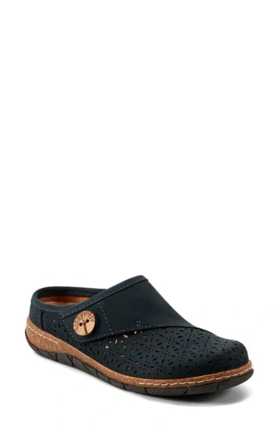 Earth Women's Erinn Cutout Slip-on Clogs In Dark Blue