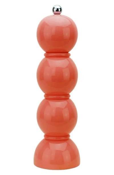 Addison Ross London Bobbin Salt & Pepper Grinder In Coral