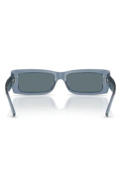 Jimmy Choo Lennon 54mm Polarized Rectangular Sunglasses In Blue