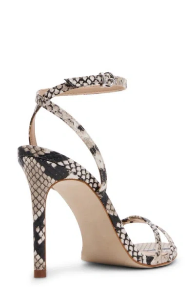 Steve Madden Ankle Strap Stiletto Sandal In Natural Snake