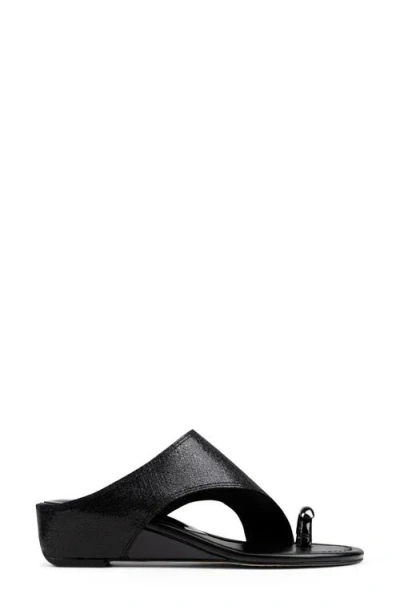 Donald Pliner Vesna Toe Loop Wedge Sandal In Black