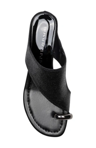 Donald Pliner Vesna Toe Loop Wedge Sandal In Black