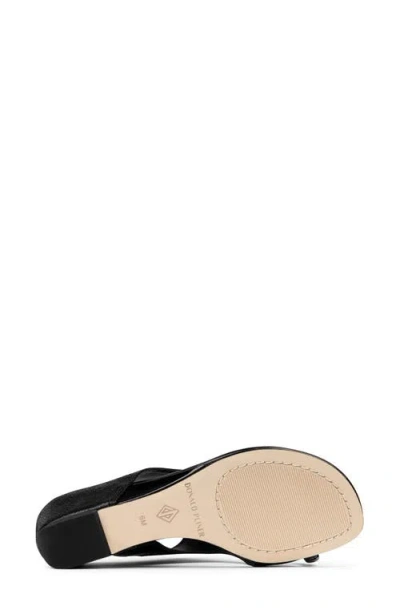 Donald Pliner Vesna Toe Loop Wedge Sandal In Black