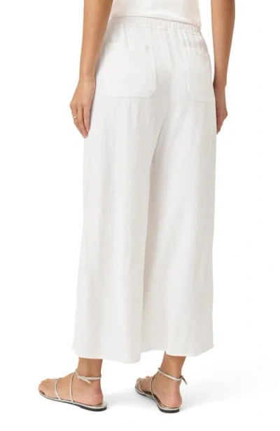 Splendid Hayden Terry Cloth Crop Wide Leg Pants In White