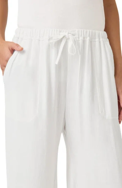 Splendid Hayden Terry Cloth Crop Wide Leg Pants In White