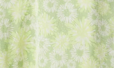 Scotch & Soda Wrap Midi Dress In Abstract Floral Lime