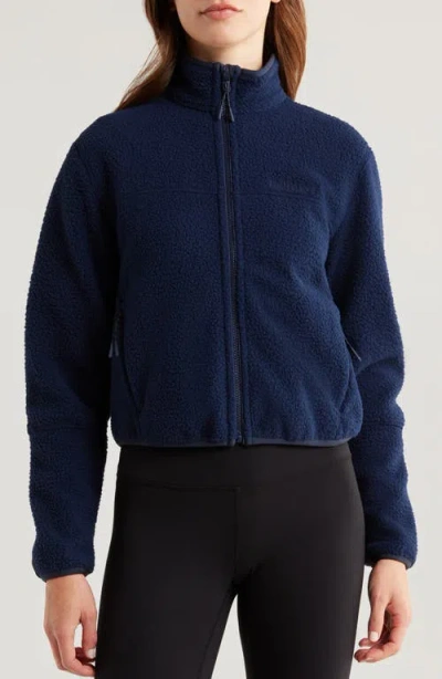 Halfdays Chapelle Water Repellent Fleece Jacket In Blue
