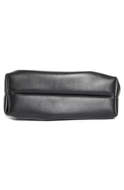Ferragamo Medium Gancio Piercing Soft Leather Shoulder Bag In Nero