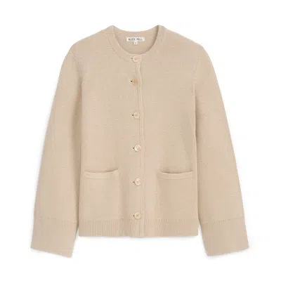 Alex Mill Provence Sweater Jacket In Cotton Cashmere In Sand
