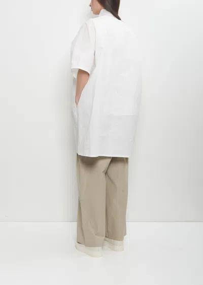 Sofie D'hoore Cotton Bremen Long Overshirt In Off White