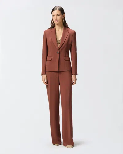 Pinko Gente Single-breasted One Button Jacket In Cinnamon