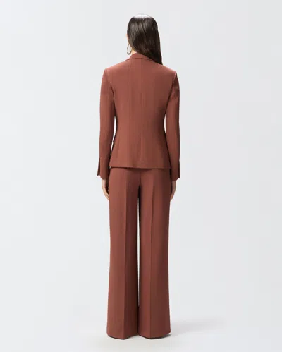 Pinko Gente Single-breasted One Button Jacket In Cinnamon