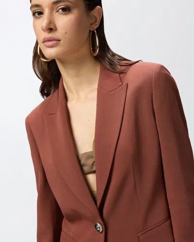 Pinko Gente Single-breasted One Button Jacket In Cinnamon