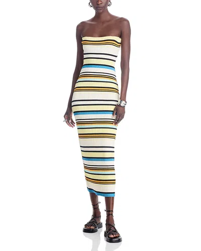 Solid & Striped The Caroline Strapless Maxi Dress In Multi